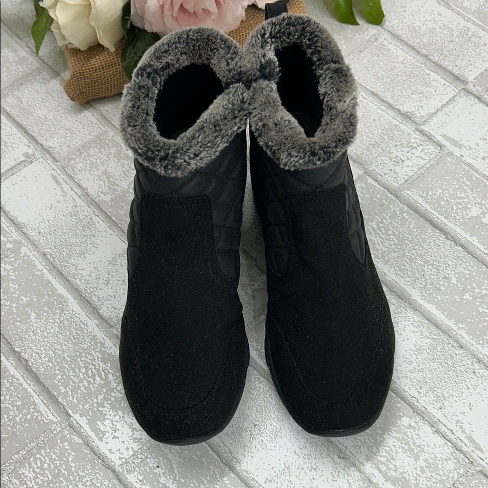 Women's Black Fur-Lined Ankle Boots